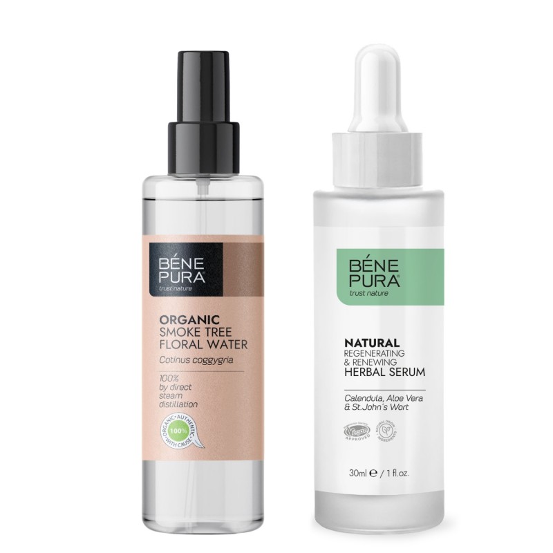 Bio Květinová voda z Ruj Vlasatá a Regenerační Sérum Obličej - GMC