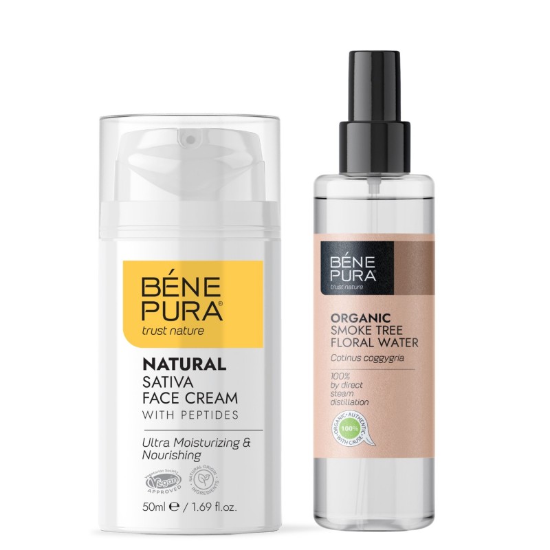 Bio Květinová voda z Ruj Vlasatá a Hydratační krém na obličej - GMC