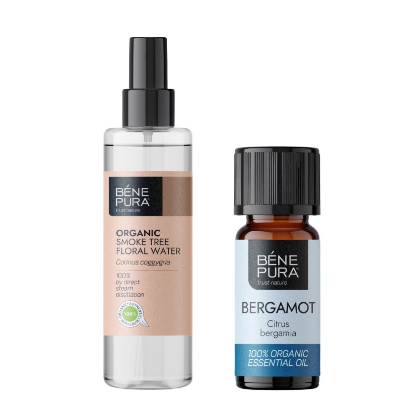 Bio Květinová voda z Ruj Vlasatá a Bio Éterický olej Bergamot - GMC
