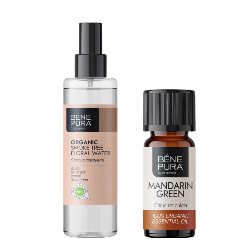 Bio Květinová voda z Ruj Vlasatá a Bio Éterický olej Mandarinka - GMC