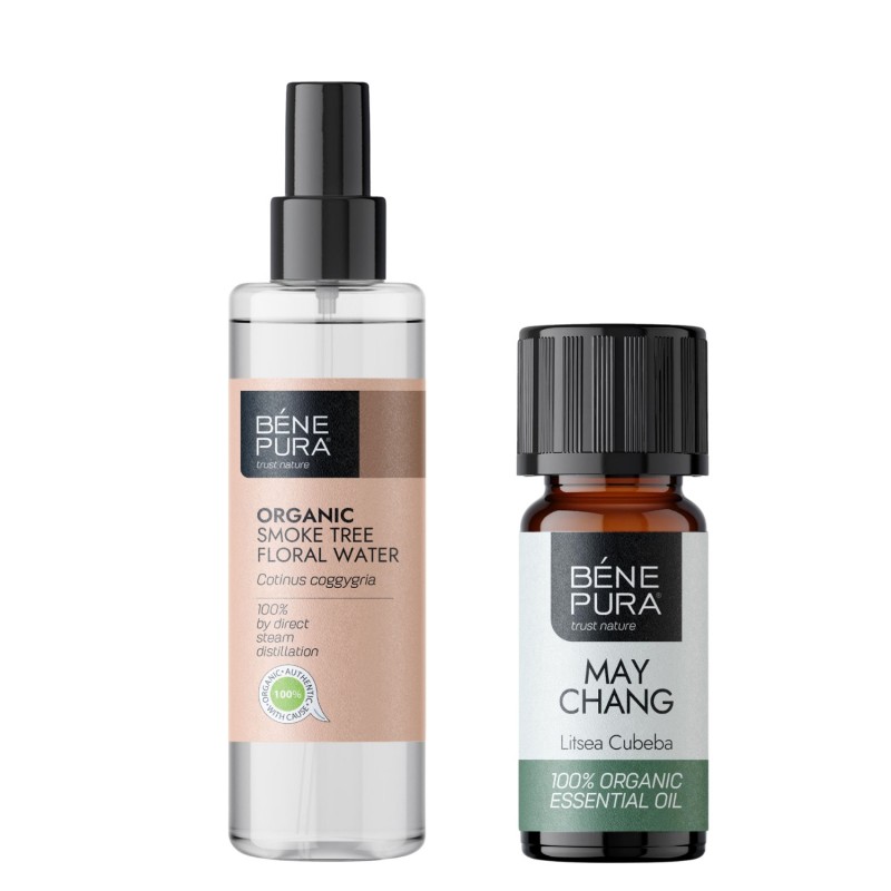 Bio Květinová voda z Ruj Vlasatá a Bio Éterický olej Litsea Cubeba - GMC