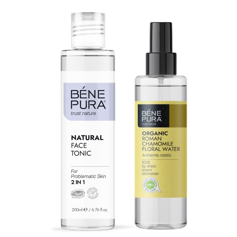 Pleťové Tonikum pro Problematickou Pleť a Bio Květinová voda z Heřmánek Římský - GMC