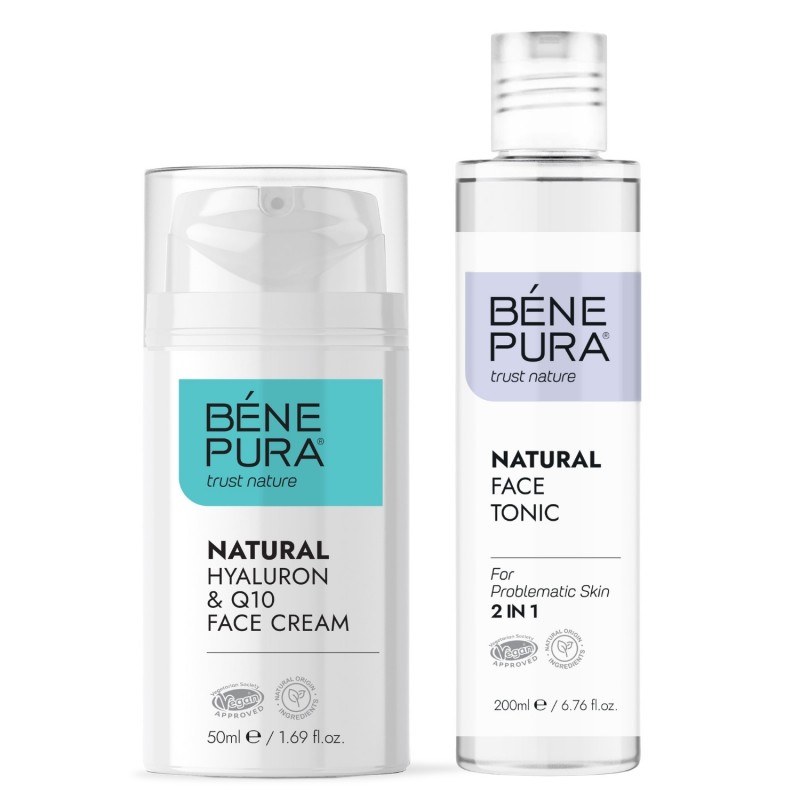 Pleťové Tonikum pro Problematickou Pleť a Hyaluron & Q10 Pleťový Krém - GMC