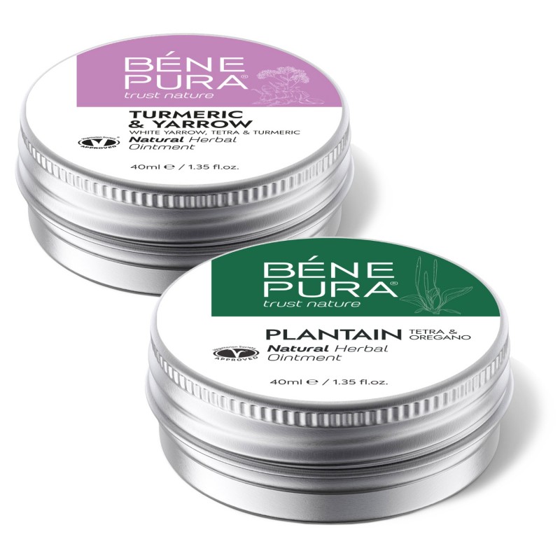 Mast na Hemoroidy s Bílým řebříčkem, Tetrou a Kurkumou a Mast proti Svědění s Jitrocel - GMC