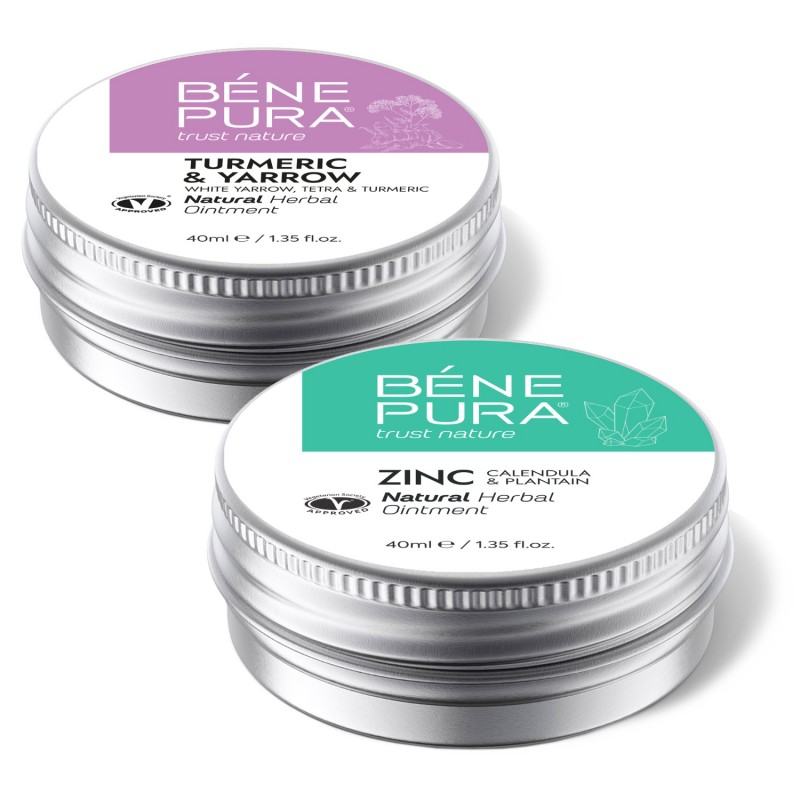 Mast na Hemoroidy s Bílým řebříčkem, Tetrou a Kurkumou a Mast proti Svědění s Oxid Zinečnatý - Srovnání produktů