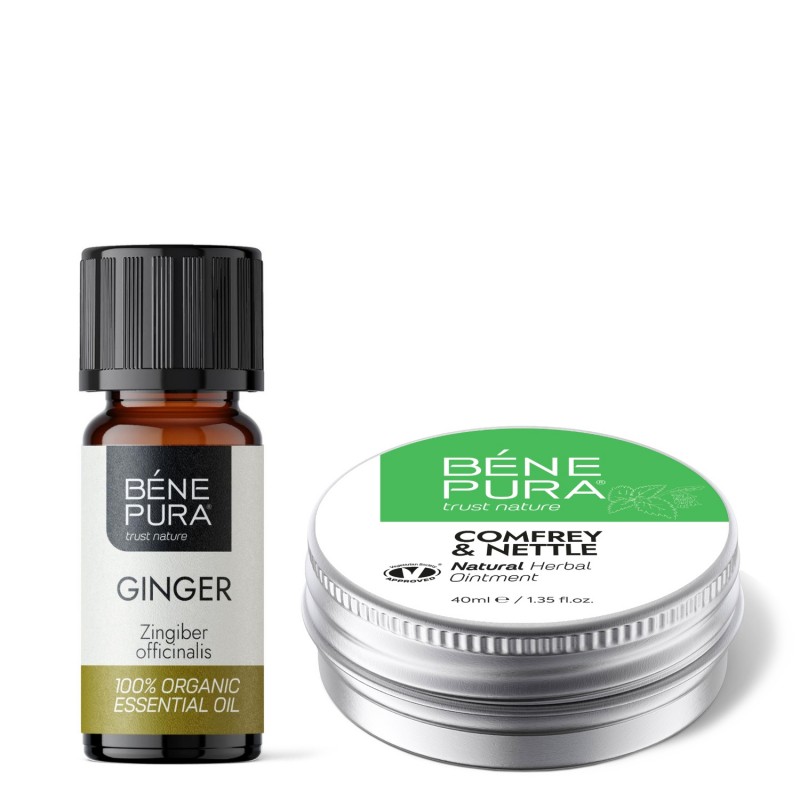 Mast na Klouby s Kostival a Kopřivou a Bio Éterický olej Zázvor - GMC