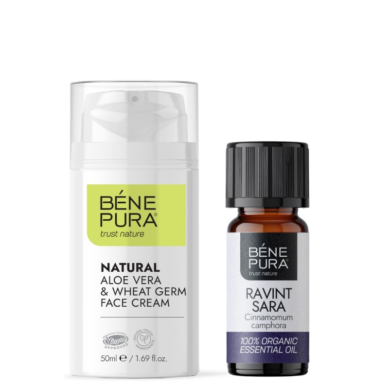 Aloe Vera Pleťový Krém a Bio Éterický olej Ravintsara - 