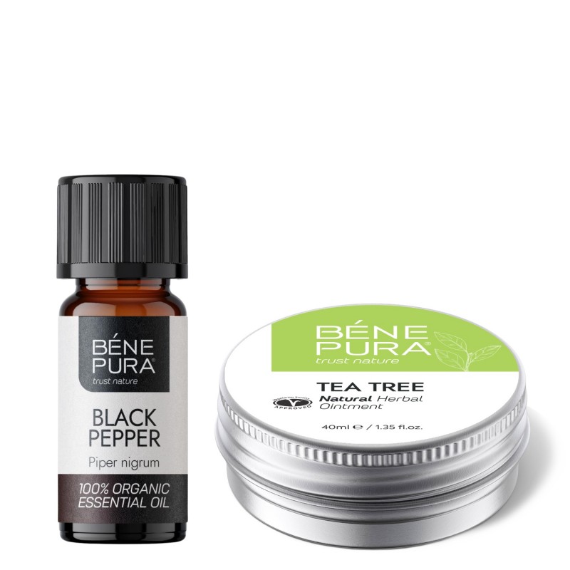 Mast proti Svědění s Čajovník a Bio Éterický olej Černý Pepř - Srovnání produktů