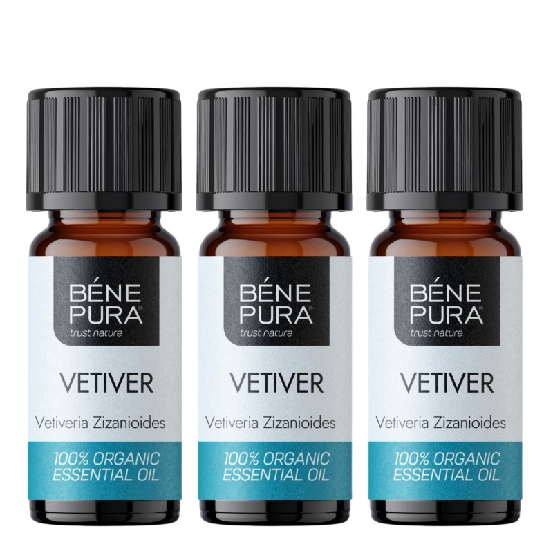3x Bio Éterický olej Vetiver - 5ml - Éterické oleje