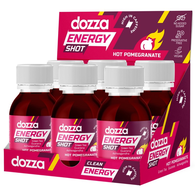 6x Pack DOZZA Energy Hot Pomegranate Energy shot - 60ml - Srovnání produktů